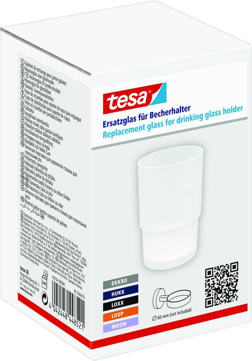 Actual product image tesa Replacement glass toothbrush tumbler incl. adhesive solution without drilling