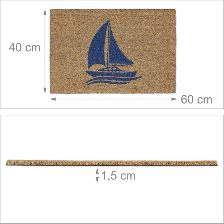 Actual product image Relaxdays Doormat (60 x 40 x 1.5 cm)