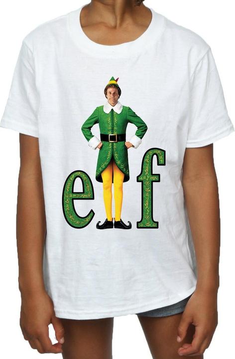 Actual product image Elf Girls Buddy Logo Cotton T-Shirt (152, 158)