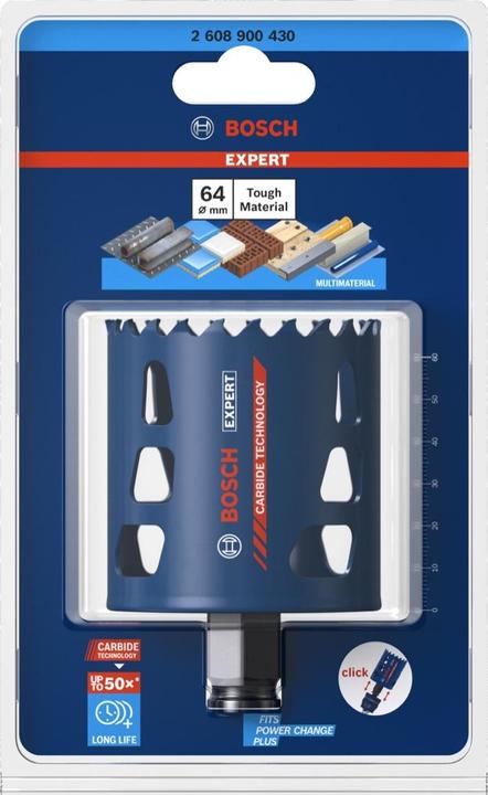 Produktbild Bosch Professional Zubehör EXPERT Tough Material Lochsäge, 64 x 60 mm (64 mm)