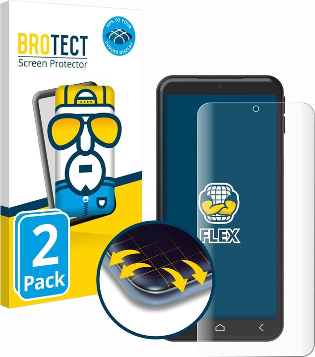 Produktbild BROTECT Fullscreen Schutzfolie Displayschutz Folie Klar Transparent (2 Stück, Emporia Smart 6)