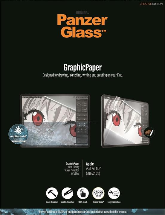 Actual product image PanzerGlass Graphic Paper (1 Piece, iPad Pro 12.9 2020 (4. Gen), iPad Pro 12.9 2021 (5th Gen), iPad Pro 12.9 2018 (3. Gen))