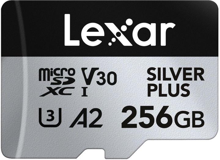 Actual product image Lexar Professional Silver Plus (256 GB, microSDXC, U3, UHS-I)