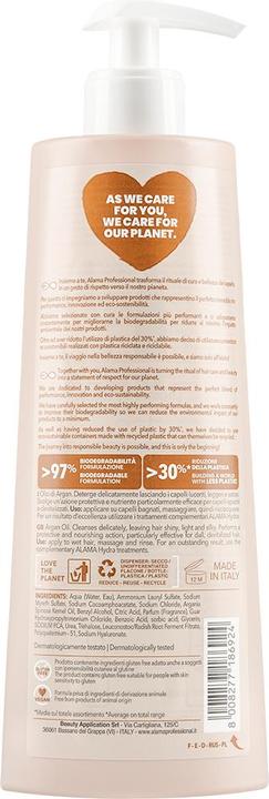 Immagine prodotto Alama Professional Alama Hydra Shampoo Idratante per Capelli Secchi con Olio di Argan 500ml (500 ml, Shampoo liquido)