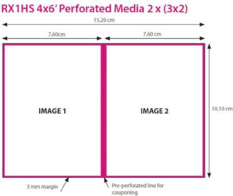 DNP Papier DSRX1HS-4X6P 2 Rollen je 700 St. 10x15 Perforiert für DS-RX1HS (10 x 15 cm)