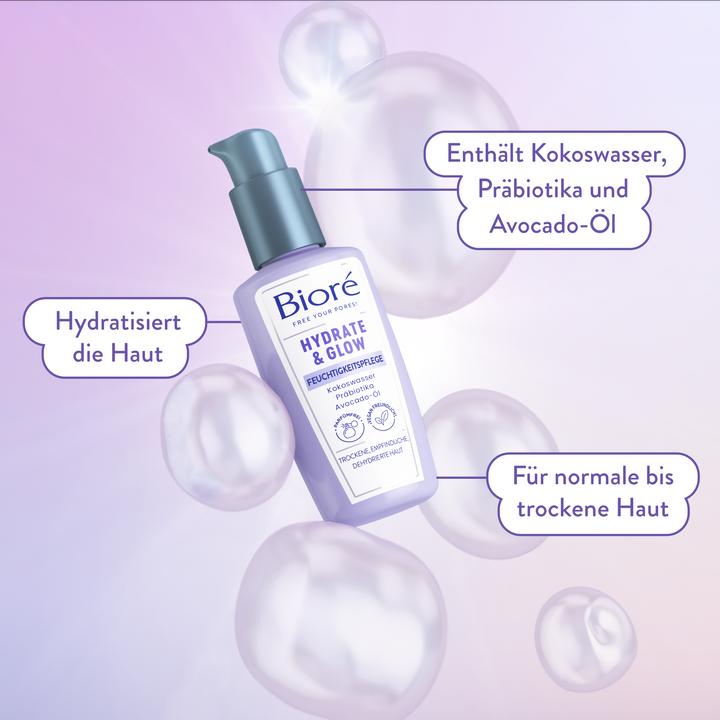 Actual product image Bioré Hydrate & Glow Moisturiser (100 ml, Day cream)