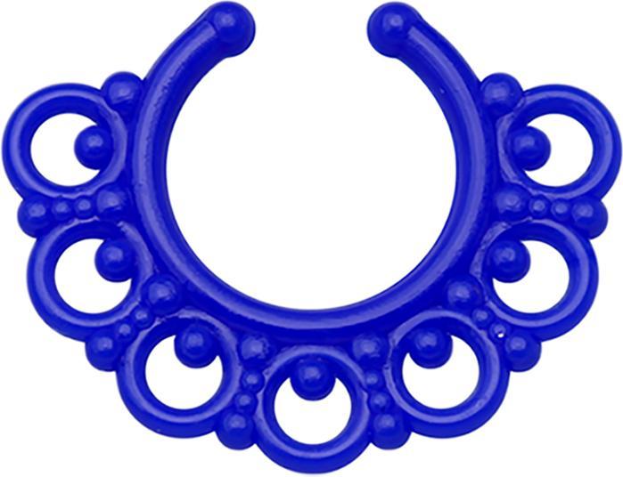 Produktbild Star Piercing Fake Septum Tribal mit Kugeln dunkelblau
