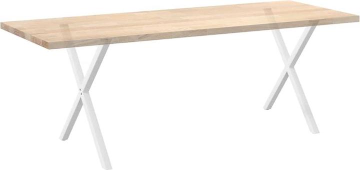 Actual product image VidaXL Dining table legs X-shape 2 pcs. White 70x(72-73) cm steel table leg