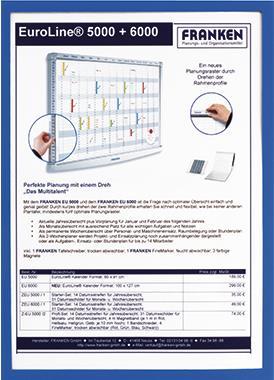 Immagine prodotto Franken Tasca trasparente FRAME IT X-tra!Line, DIN A4, blu autoadesivo, portadocumenti, trasparente (A4, 1 x)