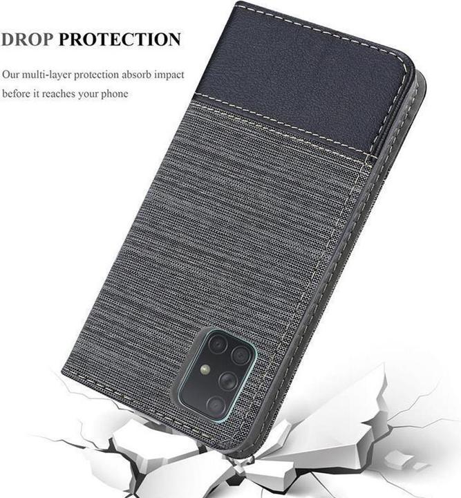 Produktbild Cadorabo Book Jeans Optik Cover (Samsung Galaxy A71 5G)