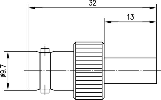 Produktbild Telegärtner BNC-Kabelbuchse Crimp G30 50 Ohm, crimp/crimp, A0806, G30 (1.5/3.8), LMR-240