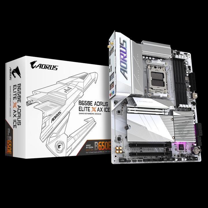 Actual product image Gigabyte B650E AORUS Elite X AX ICE (AM5, AMD B650E, ATX)