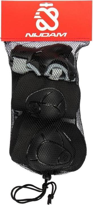 Sko Protector set for kids NIJDAM Neo Nero N61EC01 M Black/Grey (M, Nackenprotektor, Einzelstück)