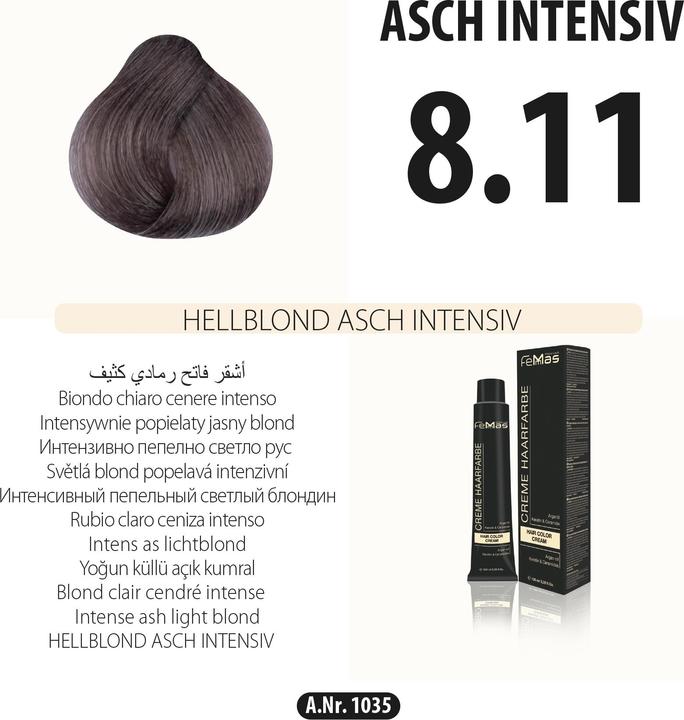 Produktbild FemMas (8.1) Haarfarbe Hellblond Asch 100ml (Hellblond Asch 100ml)