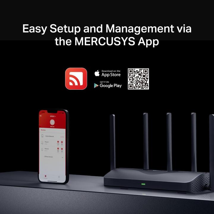 Image du produit Mercusys ROUTEUR WRL 9300MBPS/4PORT MR47BE