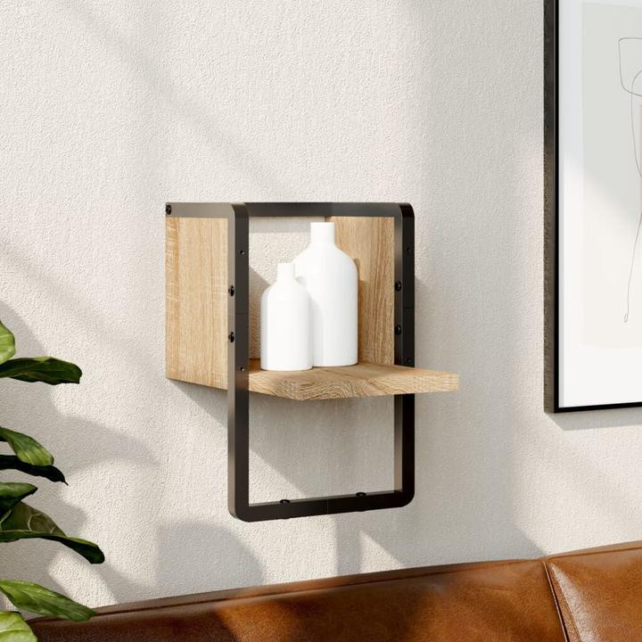 Produktbild VidaXL Wandregal mit Stange Sonoma-Eiche 20x25x30 cm,Farbe (20 x 25 x 30 cm)