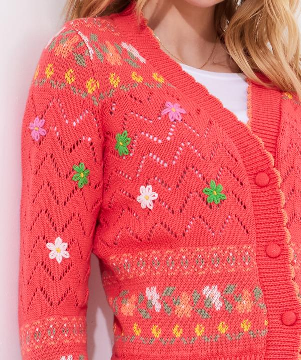 Actual product image Joe Browns V-Neck Floral Cardigan (46)