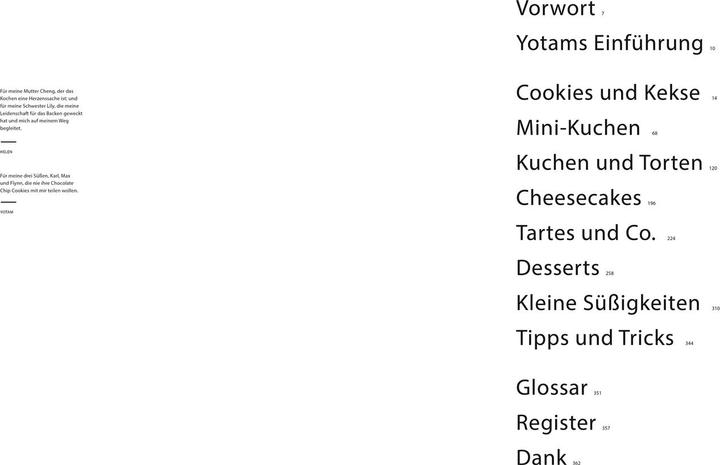 Nutritional values and ingredients Sweet (German, Yotam Ottolenghi, Helen Goh., 2017)