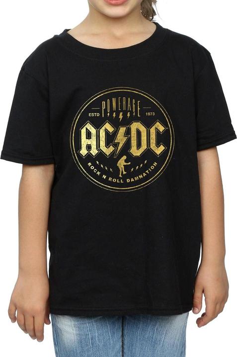 Actual product image AC/DC Girls Rock N Roll Damnation Cotton T-Shirt (140, 146)