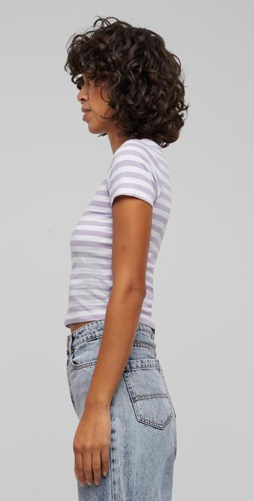 Actual product image Urban Classics Ladies Short Striped Tee - 142651 (XL)