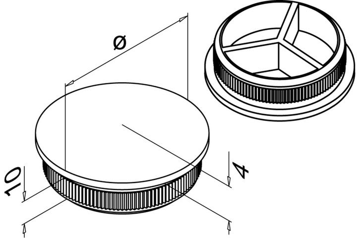 Produktbild Q-Railing Endstücke Q-LINE - EASY HIT® (1 Stk.)
