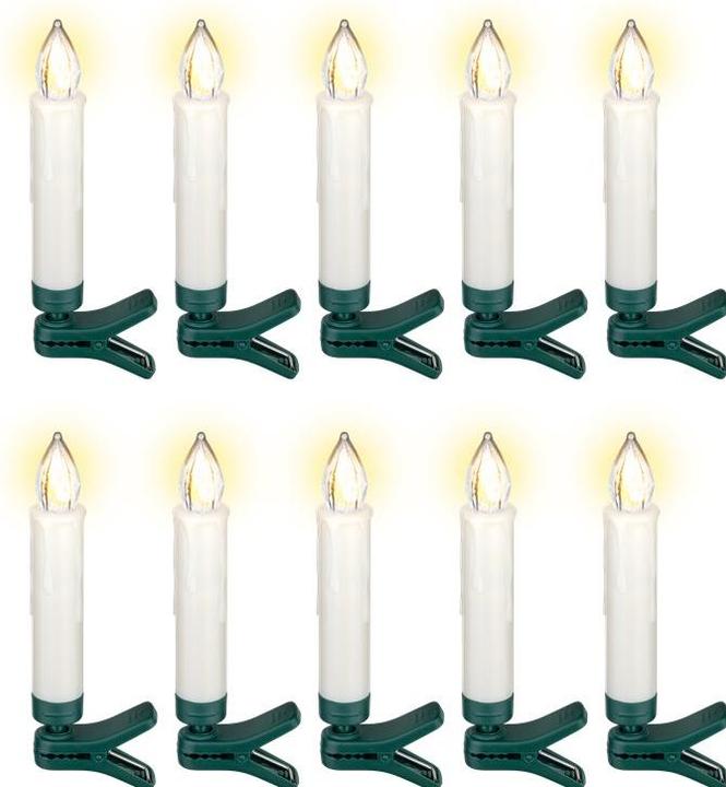 Image du produit Goobay 10 kabellose LED-Weihnachtsbaumkerzen (10 x)