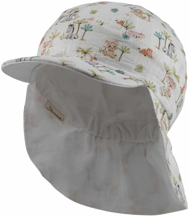 Sterntaler Sommermütze mit Nackenschutz Tierbabys Ecru Gr. 51 (51)