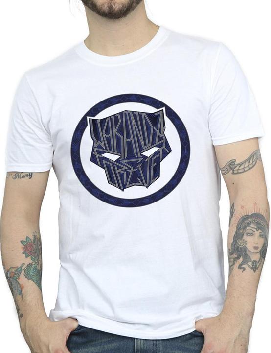 Actual product image Mens Wakanda Forever Tribal Icon T-Shirt (L)