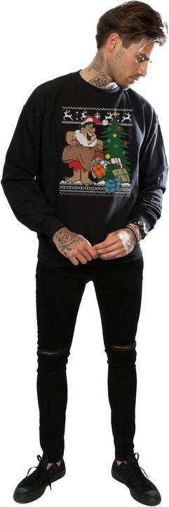 Actual product image The Flintstones Mens Christmas Fair Isle Sweatshirt (XL)