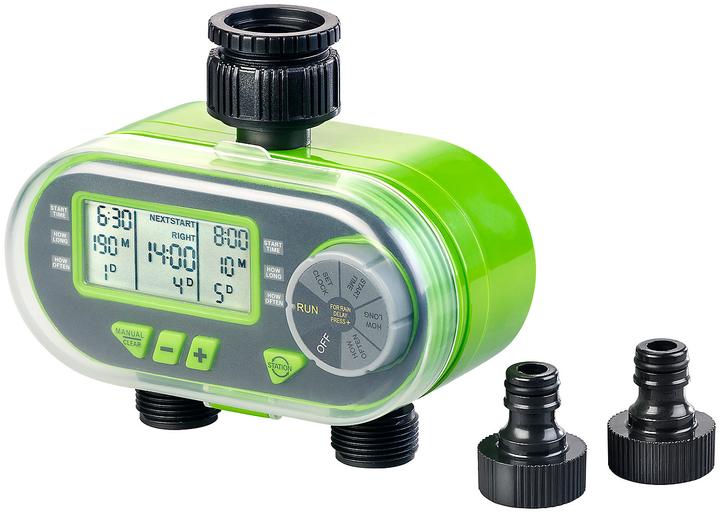 Produktbild Royal Gardineer Digitaler Bewässerungscomputer BWC-200 mit 2 Anschlüssen & Regensensor