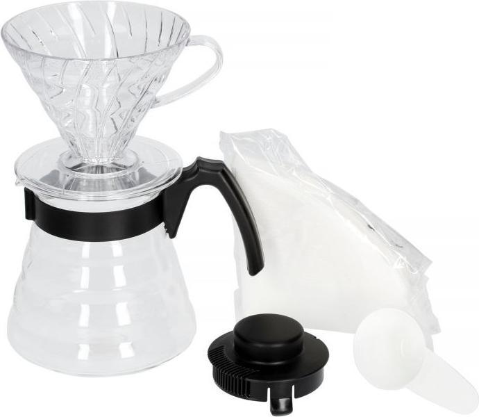 Hario V60 Craft Kaffee-Tropfenset + Serviergeräte+Filter (0.60 l)