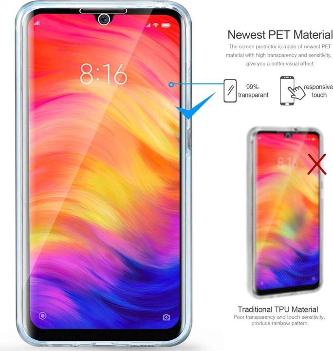 Immagine prodotto Screenguard Protezione dello schermo e del corpo a 360° Xiaomi Redmi Note 7 Cover con Foil (Xiaomi Redmi Note 7)
