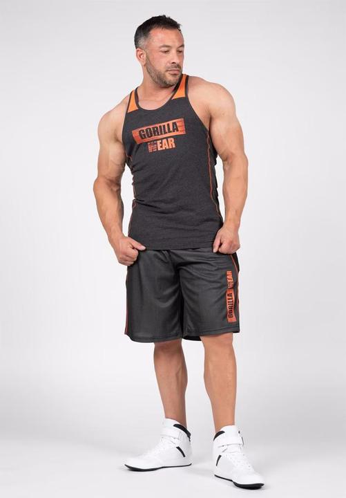 Immagine prodotto Gorilla Wear Wallace Mesh Shorts Grau/Orange (S/M)