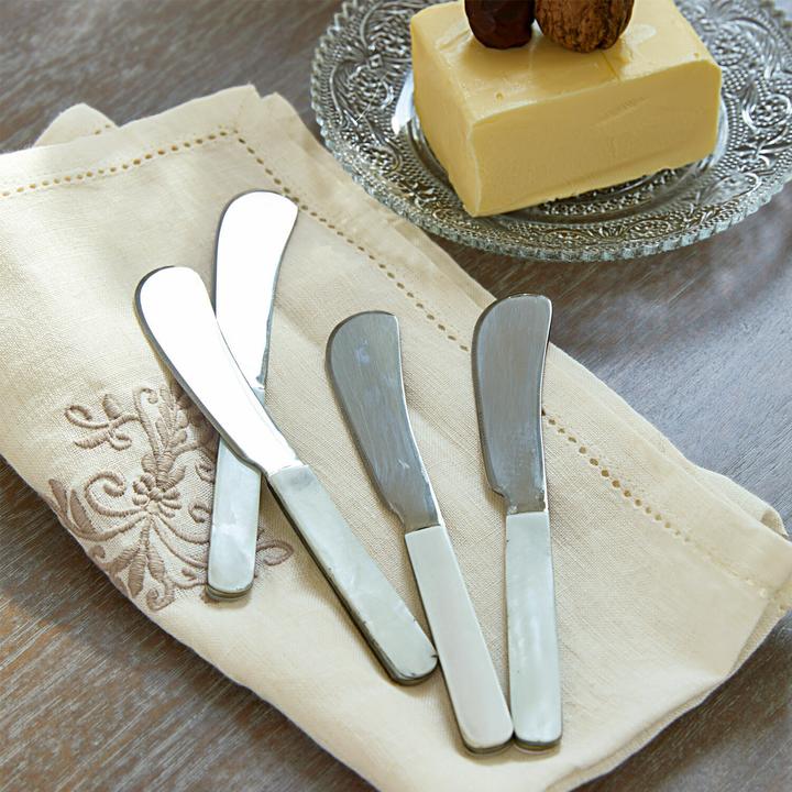 Produktbild Loberon Buttermesser 4er Set Latour silber (4 Stück, Besteck Set)