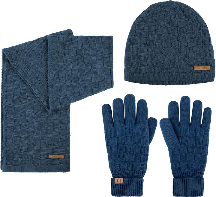 Image du produit Normani Ensemble d'hiver en laine mérinos bonnet, écharpe et gants modèle Yuma - 9601