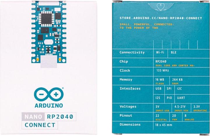 Actual product image Arduino Developer board Nano RP2040 Connect without pin headers