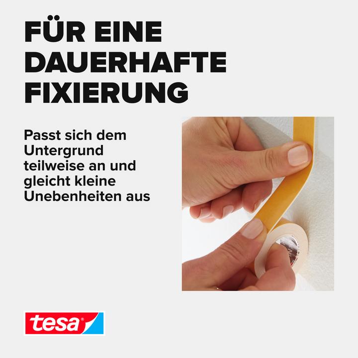 Produktbild tesa Powerbond SCHMAL doppelseitiges Montageband, 2 Rollen (9 mm)