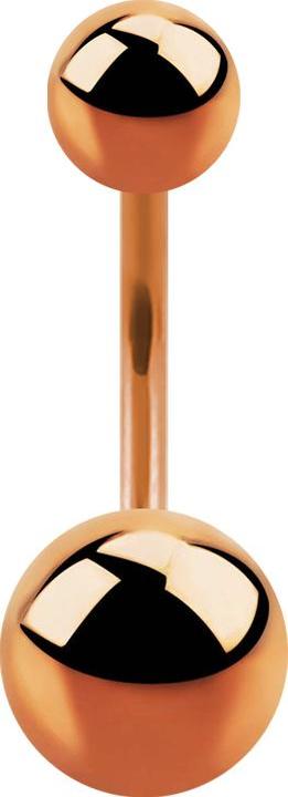 Produktbild Star Piercing Micro Banane rosegold mit zwei Kugeln (ohne Messing, Chirurgenstahl 316L)