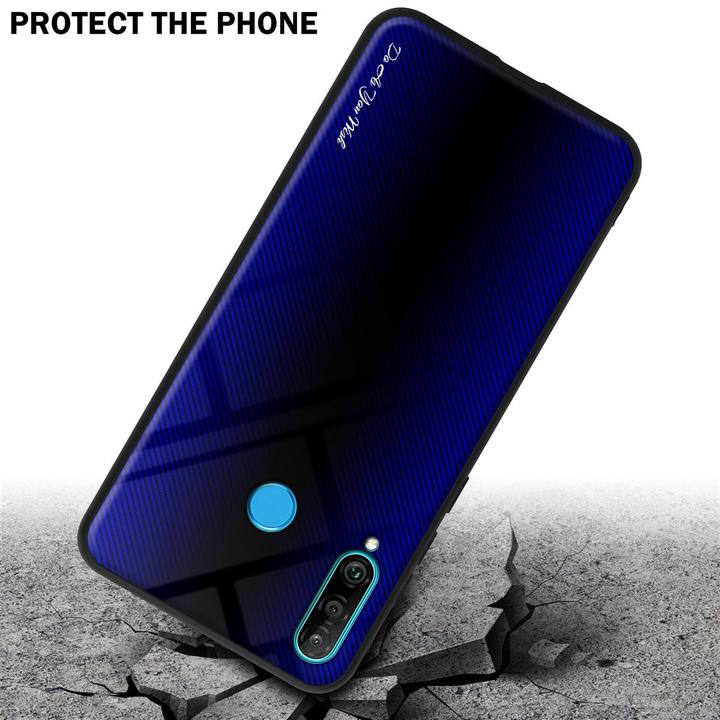 Produktbild Cadorabo TPU Gestreiftes Glas Cover (Huawei P30 Lite)