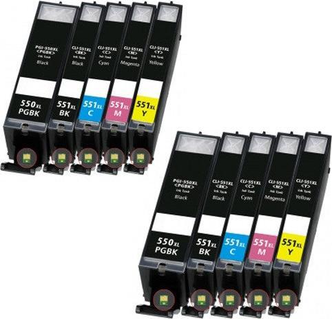 Actual product image Hermex Compatible Ink Cartridge XL for Canon PIXMA MG5450 (M, Y, PGBK, C, FC)