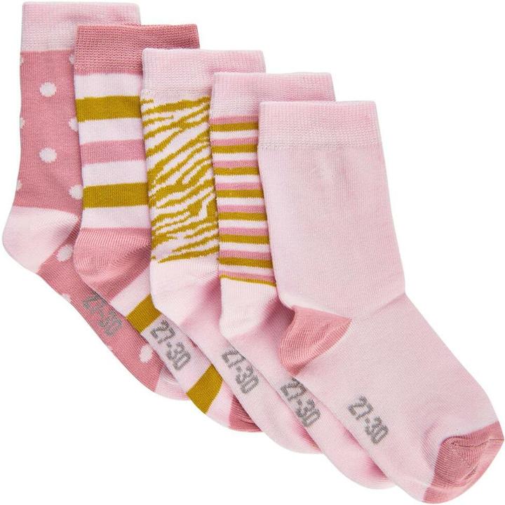 Immagine prodotto Minymo Set di 5 calzini stampati Rosa chiaro taglia 31-34 (Confezione da 5 pezzi, 31 - 34)