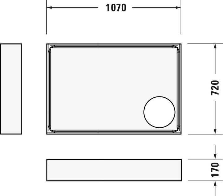 Produktbild Duravit Rechteck-Duschwanne D-CODE mit Antislip, weiss 1100x750x85mm