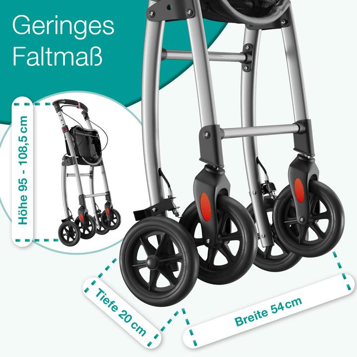 Image du produit Aktivshop Wohnungsrollator, Rollator schmal für die Wohnung, extra schmal, Innenrollator