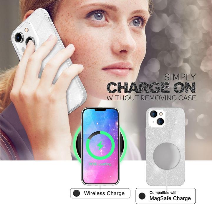 Actual product image Nalia Glitter cover (Apple iPhone 14)