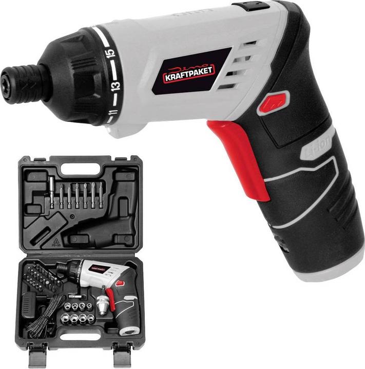 Immagine prodotto Dino Set di mini avvitatori a batteria Multiplex 3.6V 5Nm 41 pezzi. (Batteria ricaricabile)
