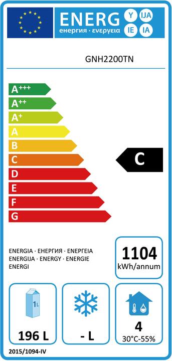 Energie-Label Gastro Hero Kühltisch ECO / mit Aufkantung - / (282 l)
