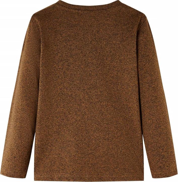 Actual product image VidaXL Children's long-sleeved shirt Cognac Melange 92,Material: 50 (92)