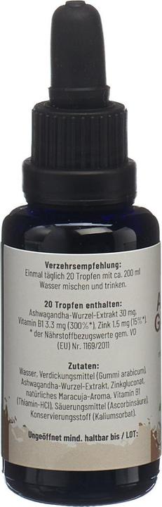 Actual product image Cannsol Premium Ashwagandha KSM-66 with Zinc and Vitamin B1 Drops (1 Piece, Oil)