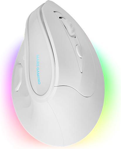 Mars Gaming Souris Sans Fil Gamer Ergonomique Verticale Mm-Sk RGB (Blanc) (Kabellos)