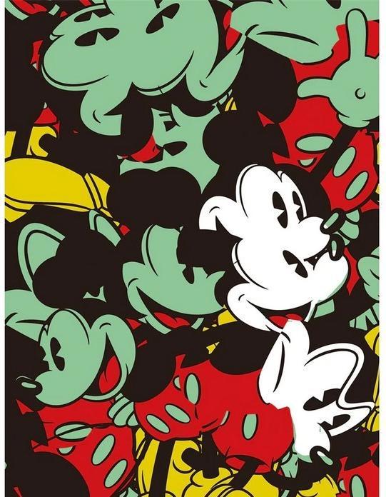 Immagine prodotto Disney Stampa su tela con cornice Muse Repeat Print (40 x 30 cm)